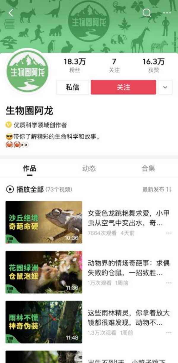 变色龙会跳舞？屎壳郎自带GPS？ 20万网友在西瓜视频追更“阿龙的生物圈”
