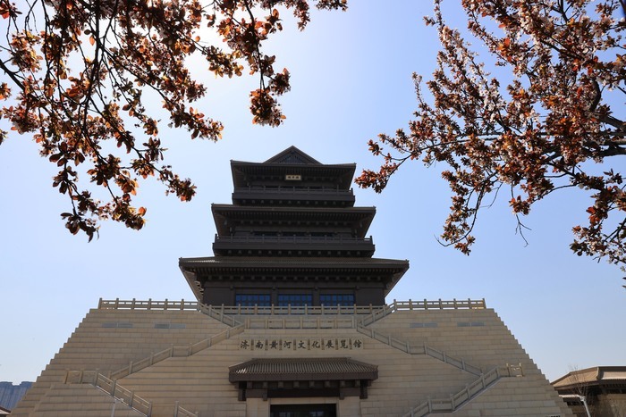 “鹊华楼”迎来成为黄河新地标后首个春天