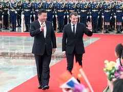 習近平同法國總統馬克龍舉行會談 兩國元首一致同意推動緊密持久的中法全面戰略夥伴關係行穩致遠
