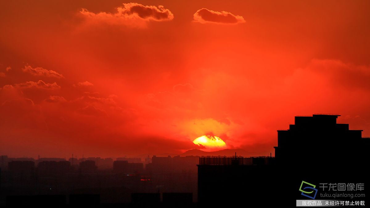 北京“三九天”黄昏美景如画
