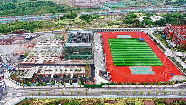 自贡沿滩：新城建设日新月异 多功能体育中心值得期待_fororder_2建设中的多功能体育中心
