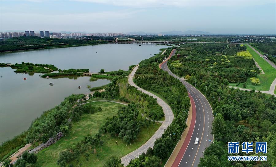 河北石家庄：滹沱河生态治理现美景
