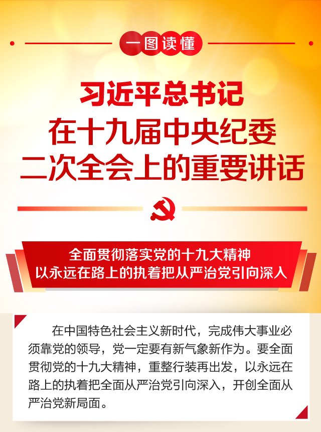 一图读懂:习近平总书记在十九届中央纪委二次全会上的重要讲话