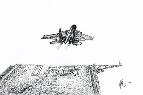 海軍兵哥哥手繪“航母” 網友嘆服功夫高(組圖)