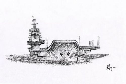 海軍兵哥哥手繪“航母” 網友嘆服功夫高(組圖)