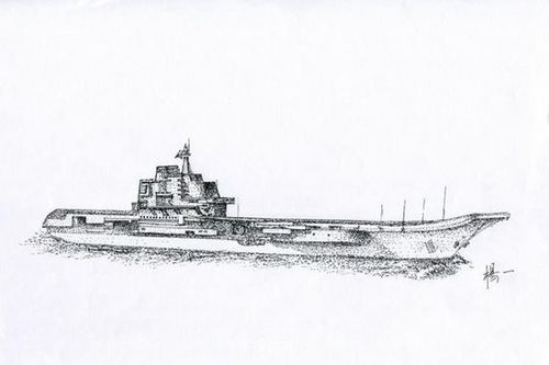 海軍兵哥哥手繪“航母” 網友嘆服功夫高(組圖)