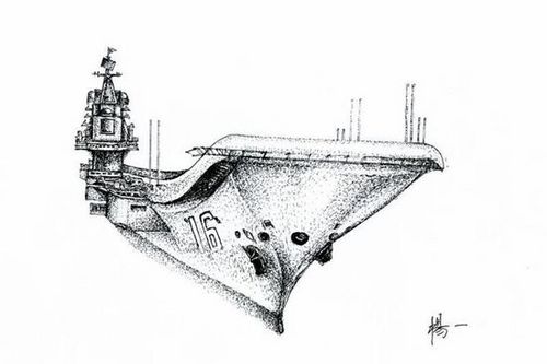 海軍兵哥哥手繪“航母” 網友嘆服功夫高(組圖)