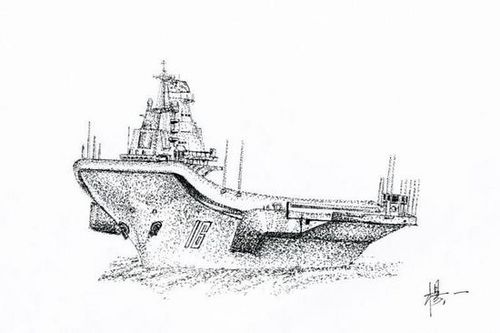 海軍兵哥哥手繪“航母” 網友嘆服功夫高(組圖)