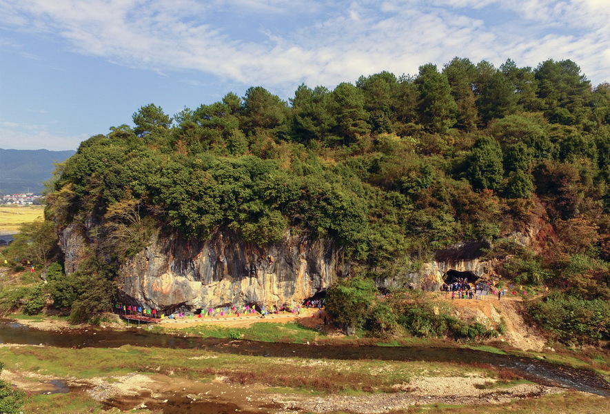 這是福建明溪縣南山遺址全景（2017年11月5日攝）。 新華社記者 李賀 攝