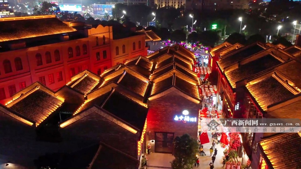 重現邕州古街市繁華南寧三街兩巷夜景實拍