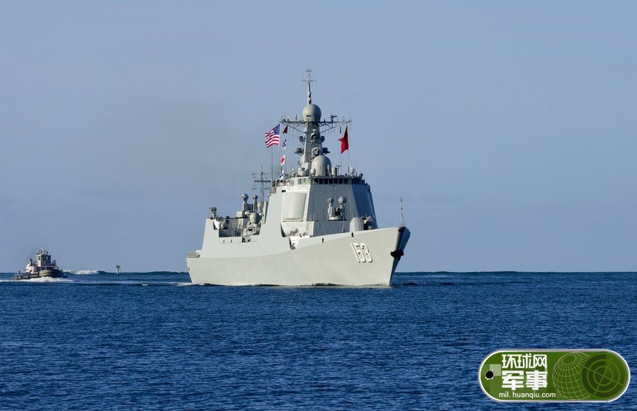中国海军舰队到达美军珍珠港