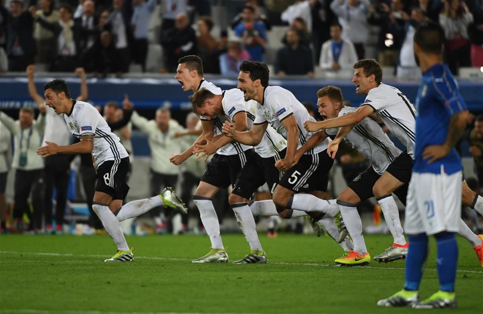 欧洲杯德国淘汰意大利9轮点球布冯神扑救