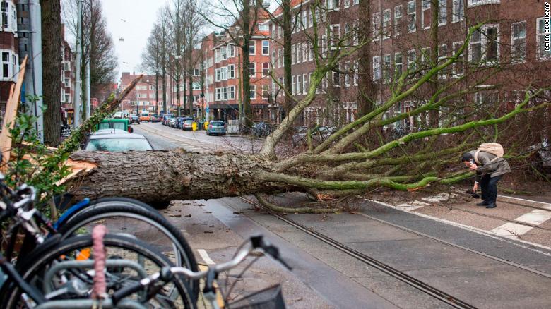 路边被风吹倒的自行车和树干_fororder_180118211743-01-amsterdam-wind-0118-exlarge-169