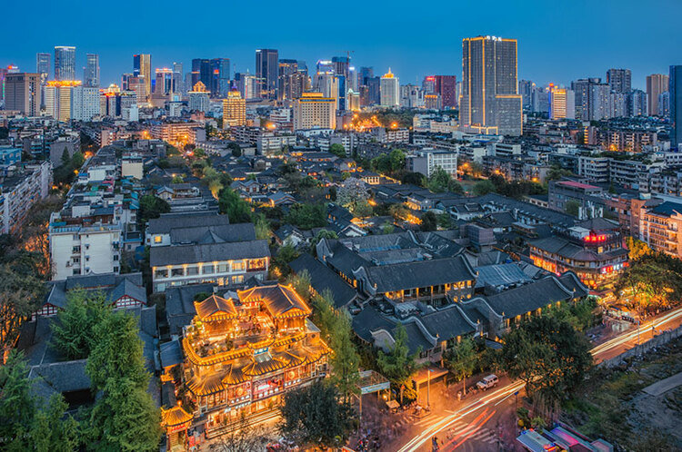 成都：多领域互动 “网购节＋消费券”引消费热潮_fororder_成都城市景观图-供图--成都市商务局