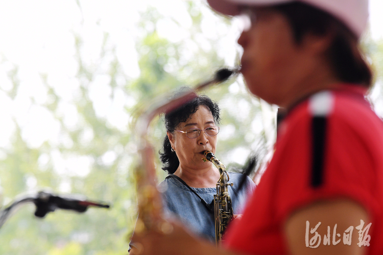 河北怀来：悠扬乐曲消暑时