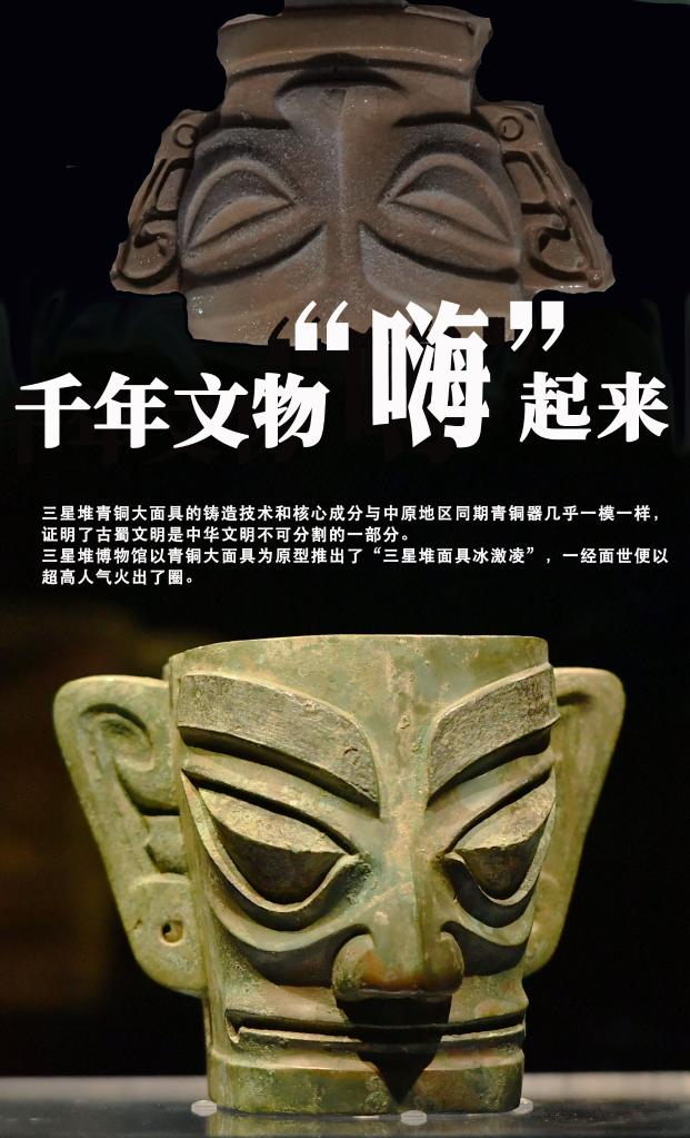 千年文物“嗨”起来丨这些三星堆文物，今天长啥“模样”？