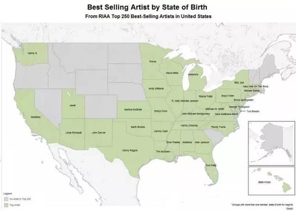 读懂28张趣味地图,3分钟了解美国各州特色 读懂28张趣味地图,3分钟了解美国各州特色
