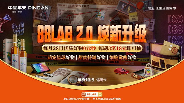 平安银行信用卡[88LAB.]2.0重磅升级 价值焕新引领年轻潮流生活