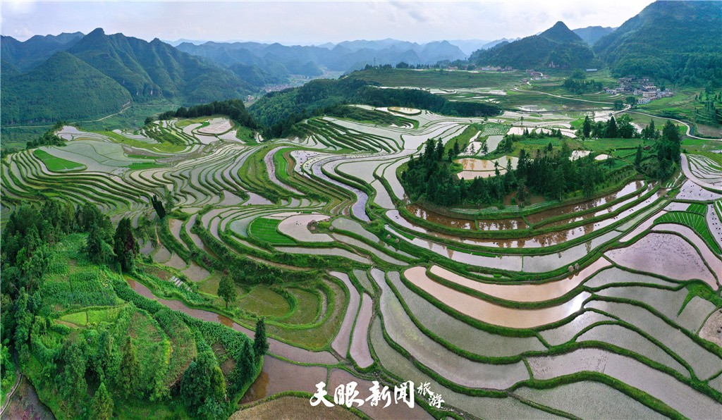 黔南贵定腊利梯田：夏日风光如诗如画 秦刚
