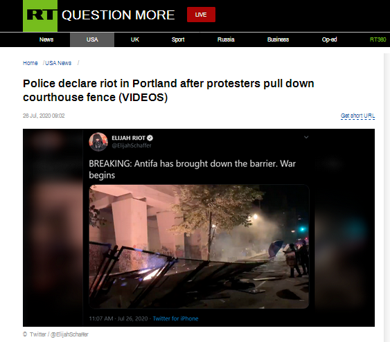 波特兰发生彻夜骚乱 CNN：美国出现令人震惊场景！