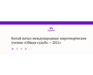 俄罗斯REGNUM通讯社网站：