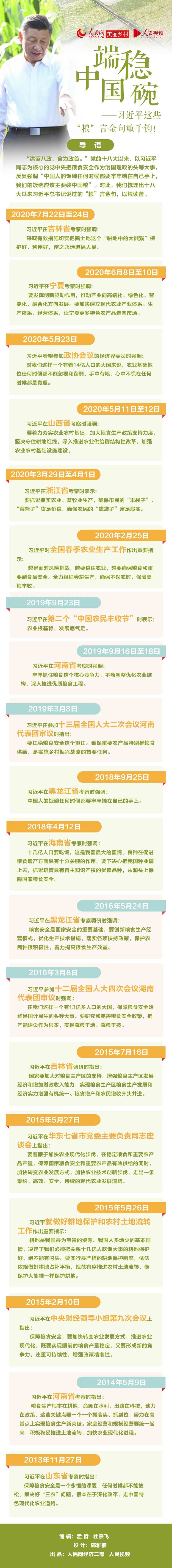 端稳中国碗 习近平这些“粮”言金句重千钧！