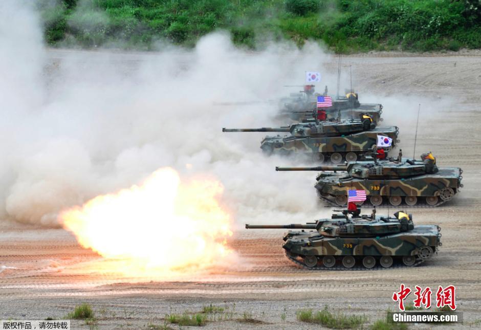 韓美兩國舉行聯合作戰軍事演習
