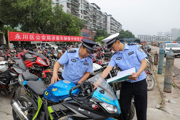 重慶永川警方集中銷毀245輛違法涉案車輛_fororder_圖片1