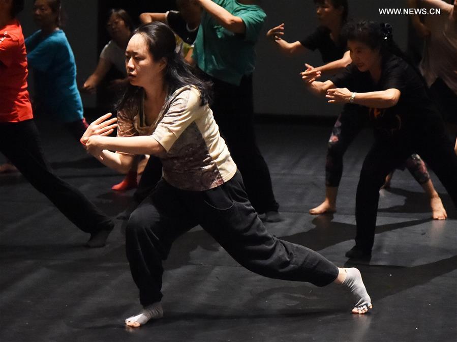 Learners attend dancing class during 5th Beijing NEW Dance Festival