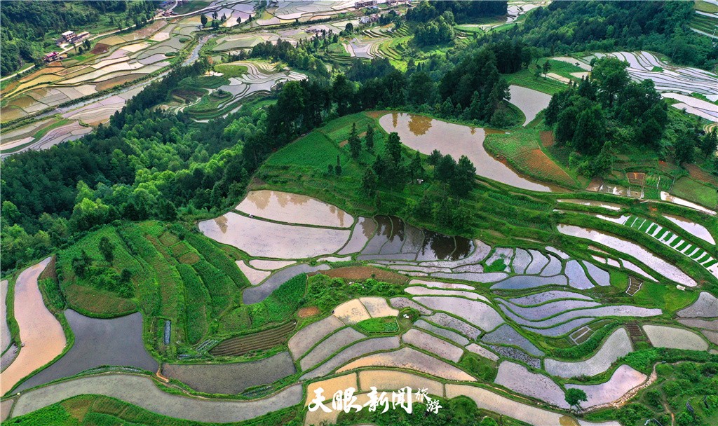 黔南贵定腊利梯田：夏日风光如诗如画 秦刚
