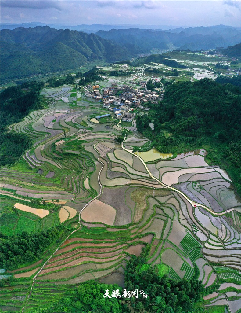 黔南贵定腊利梯田：夏日风光如诗如画 秦刚