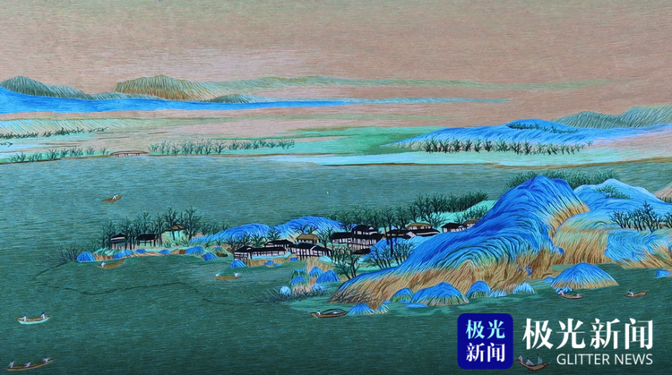牡丹江：历时五年 母女俩创作出刺绣版《千里江山图》