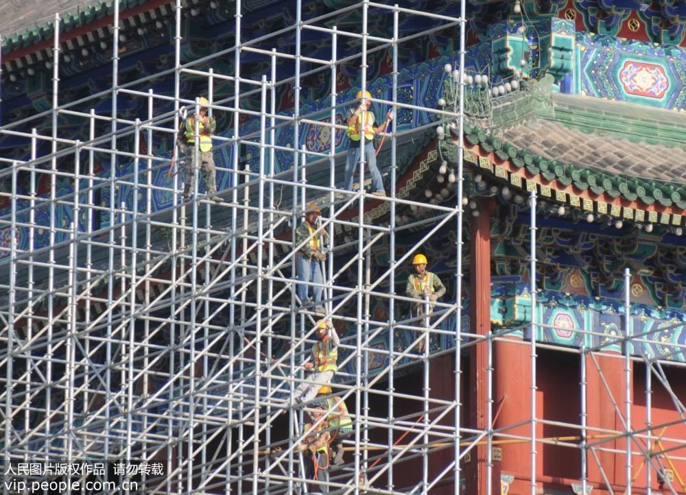 北京正陽門、前門箭樓開始修繕維護
