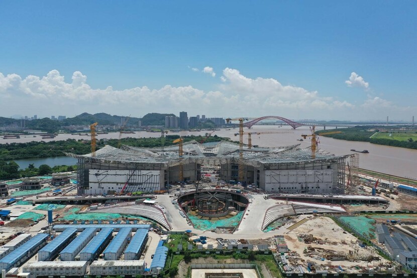 国际金融论坛永久会址完成钢结构拼装 “木棉花”骨架正式形成_fororder_4