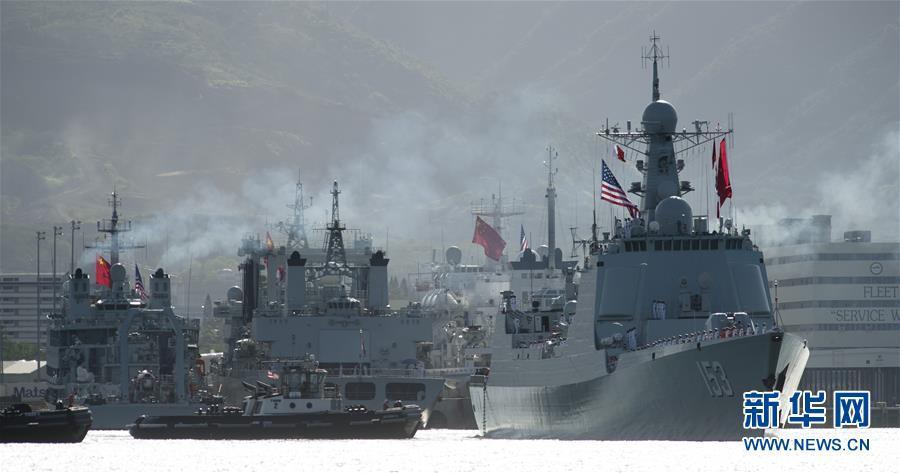 参加“环太平洋-2016”军事演习的中国舰艇出海