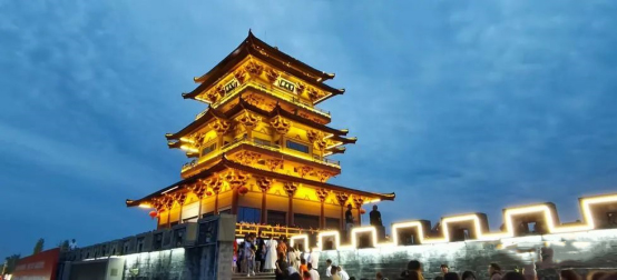 乐山夹江灯光秀美轮美奂 夏夜望峨楼人气爆棚_fororder_未标题-1