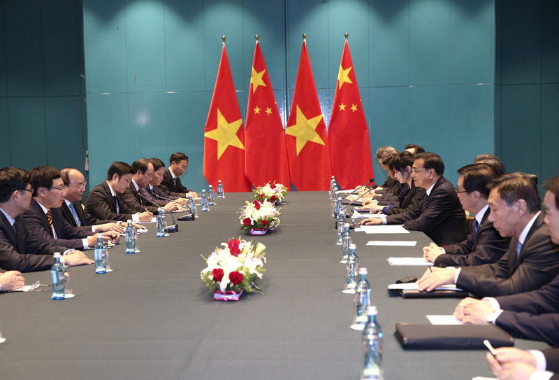 李克强会见越南总理：共同维护好南海地区和平稳定