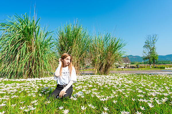 絲路青年打卡鳳儀灣濕地公園：一個來了就不想走的地方_fororder_絲路青年草地拍照打卡