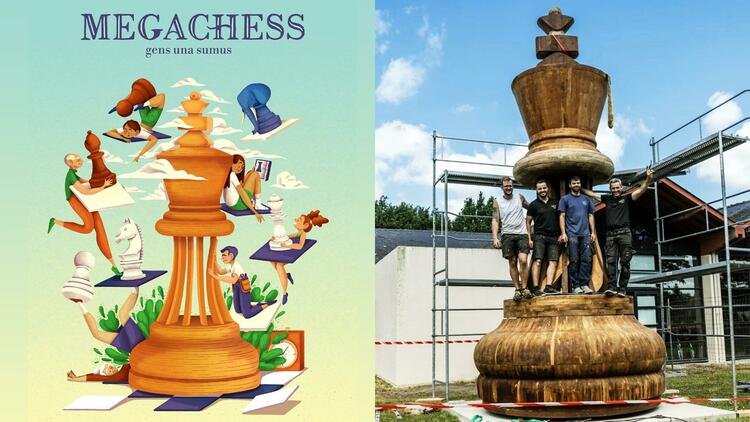 法国一俱乐部挑战世界最大国际象棋棋子纪录