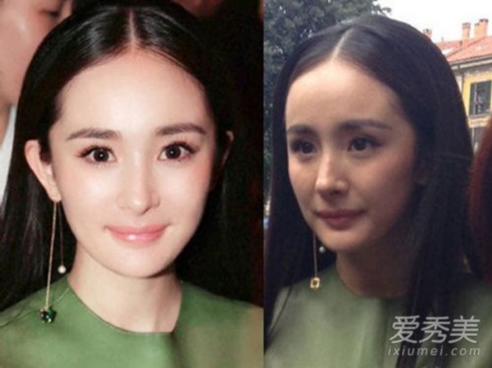 楊冪唐嫣高圓圓張梓琳angelababy 明星ps前後對比照差異大