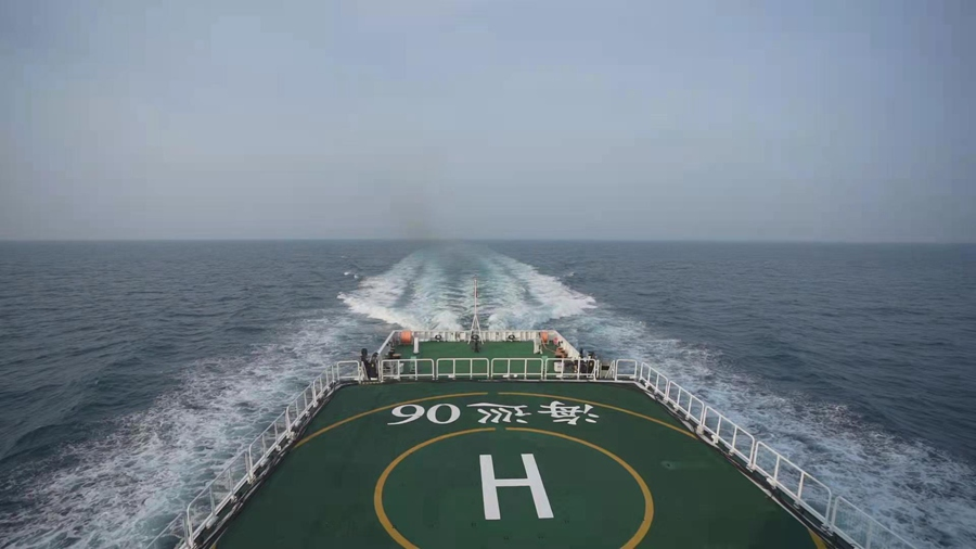 台湾海峡首艘大型巡航救助船“海巡06”轮首次巡航执法