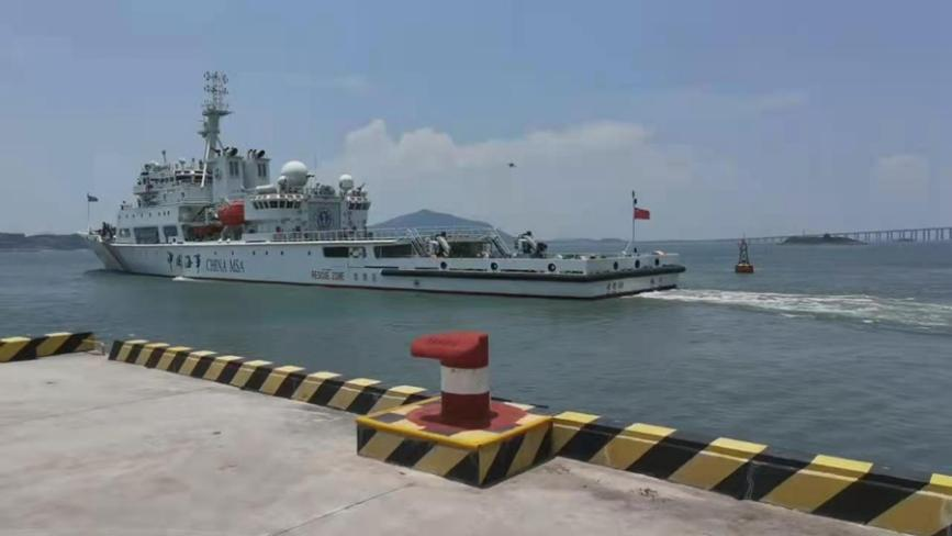 台灣海峽首艘大型巡航救助船“海巡06”輪首次巡航執法