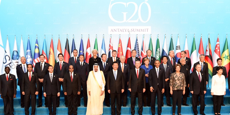 二十國集團領導人第十次峰會在土耳其安塔利亞舉行