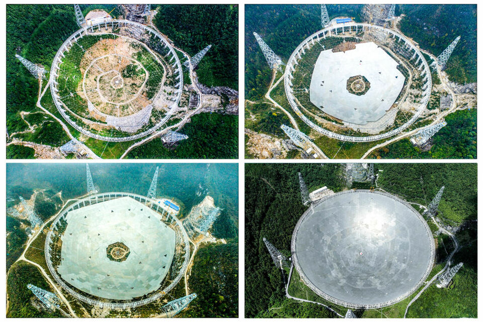 跟着穿越机，鸟瞰“中国天眼”