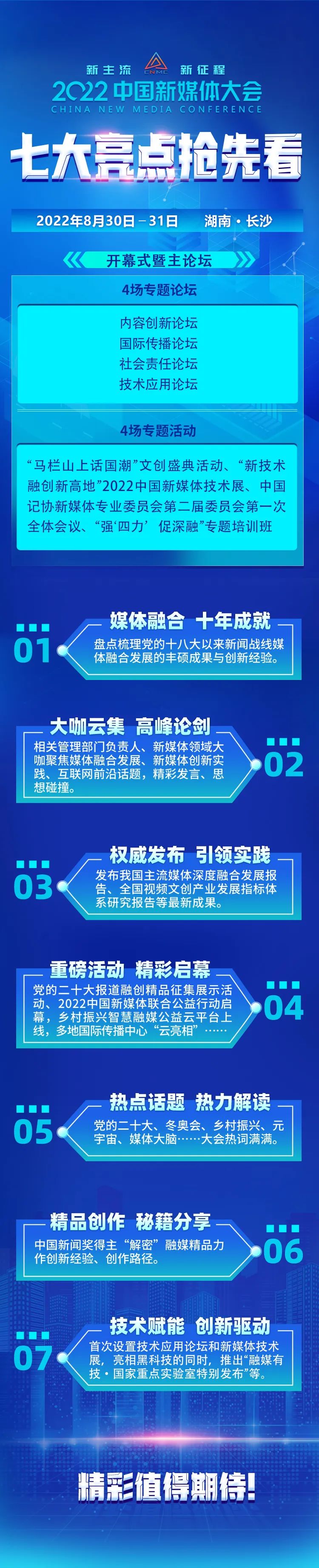 七大亮点抢先看！2022中国新媒体大会将在长沙举办！