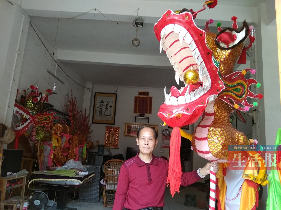 【焦點圖】他是製作炮龍的高手 每年約制30條炮龍 【焦點圖】他是製作炮龍的高手 每年約制30條炮龍