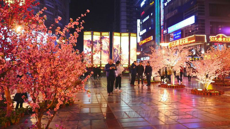 【行游巴渝标题摘要】新春将来到 快去重庆三峡广场看“十里桃花”