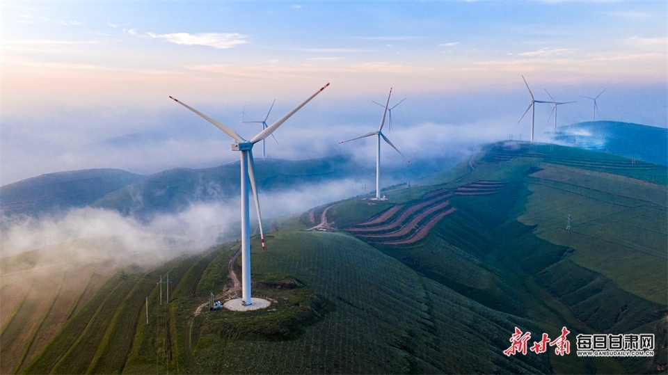 【慶陽】風電場雲霧繚繞 慶陽環縣毛井鎮秋景如畫_fororder_4