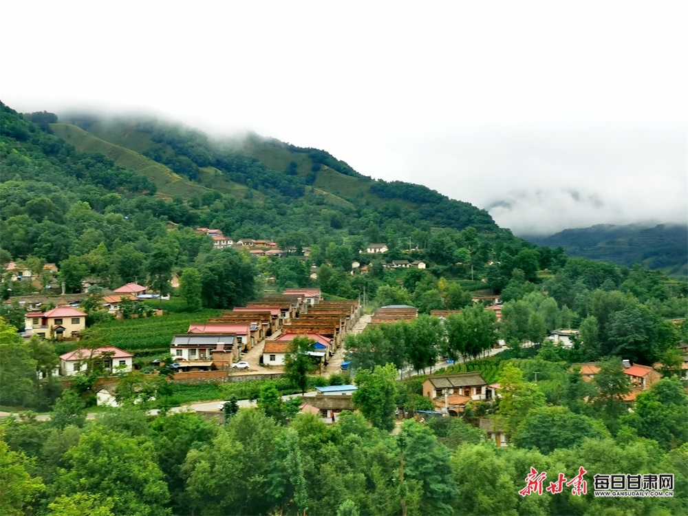 【天水】秋日天水清水：綠掩農舍炊煙起 霧繞山巒麥苗黃_fororder_2