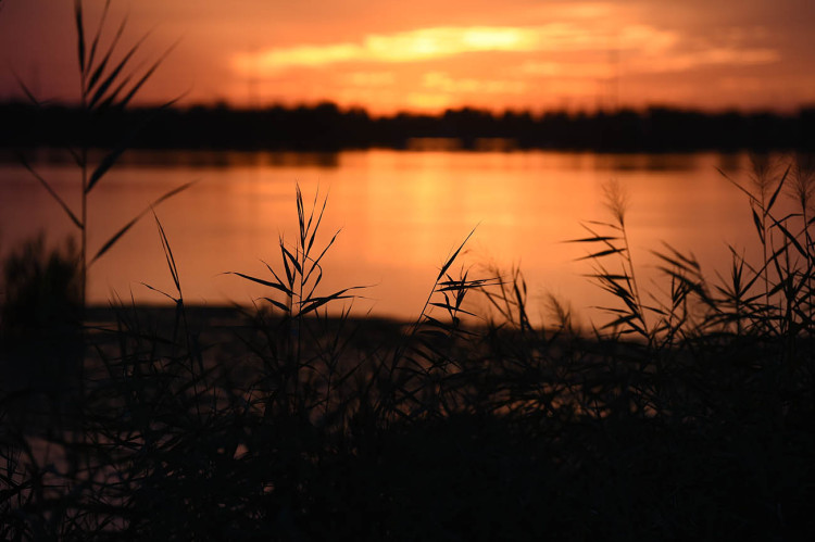 邢台：南宫湖夕照 景色美如画